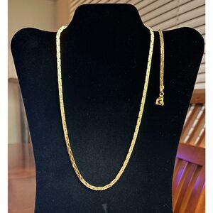 Vntage Pierre Cardin Jewelry - 2 Gold Tone necklaces + 2 Gold Tone Bracelets